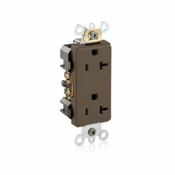 Leviton Receptacle, Deco, 20A, 5-20R, 125V, Brown 16362